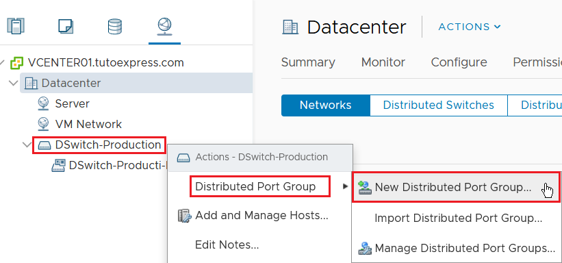 Vmware добавить port group