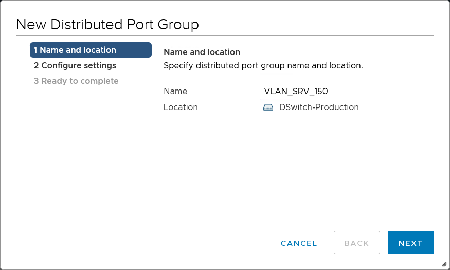 Vmware добавить port group